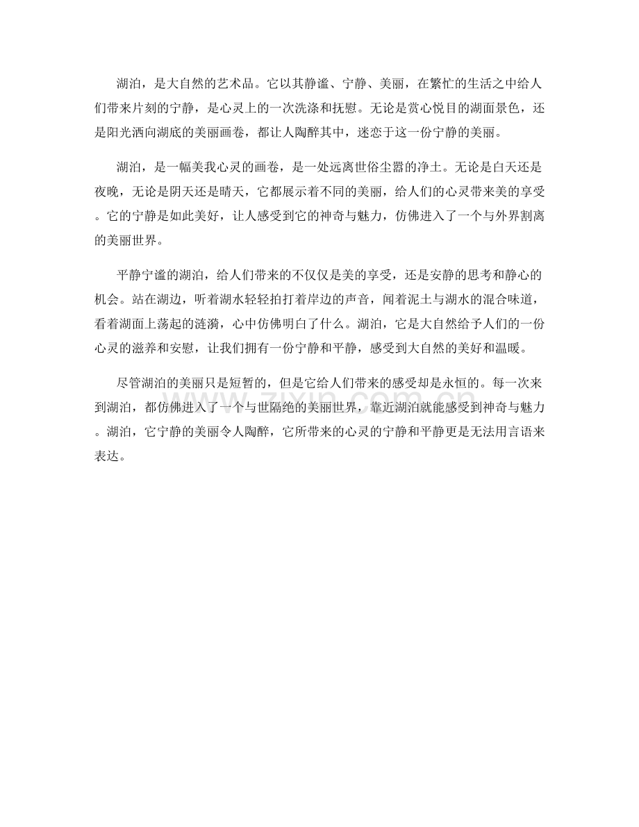 平静宁谧的湖泊.docx_第2页