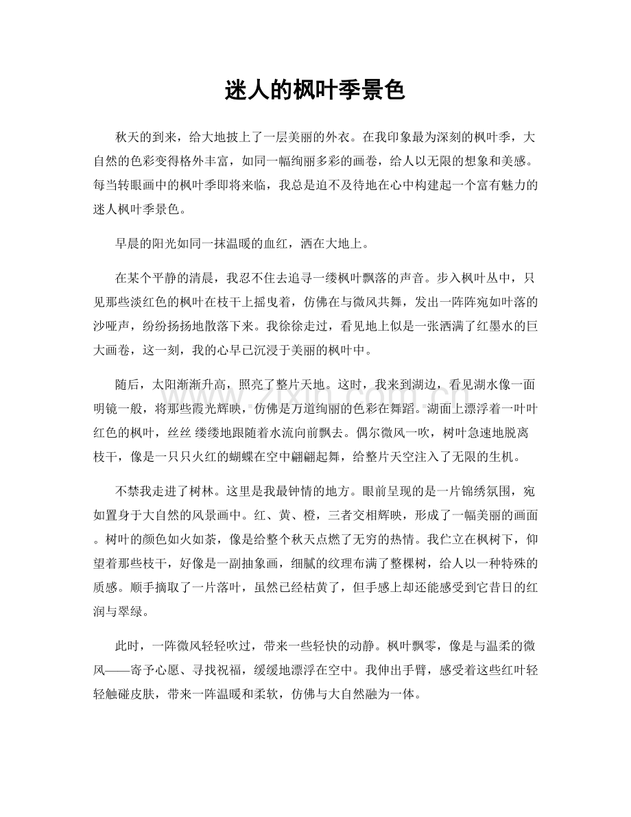迷人的枫叶季景色.docx_第1页