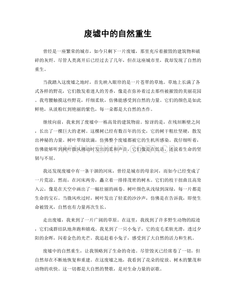 废墟中的自然重生.docx_第1页