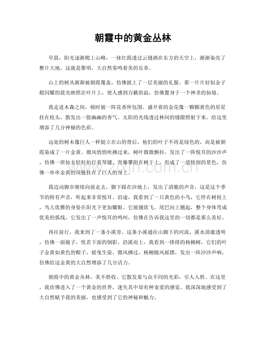 朝霞中的黄金丛林.docx_第1页