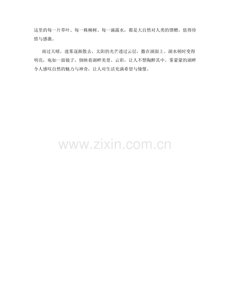 雾蒙蒙的湖畔.docx_第2页