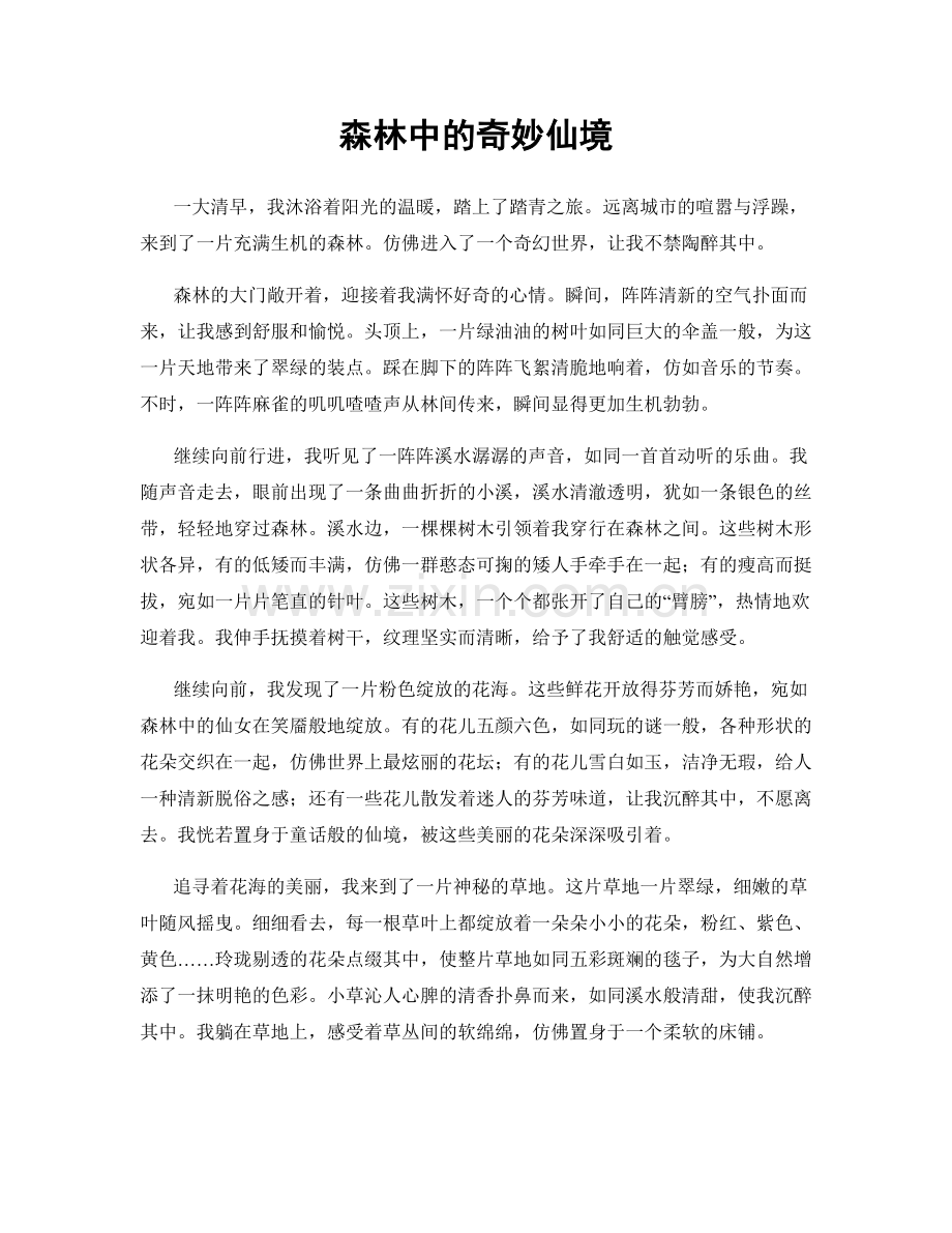 森林中的奇妙仙境.docx_第1页
