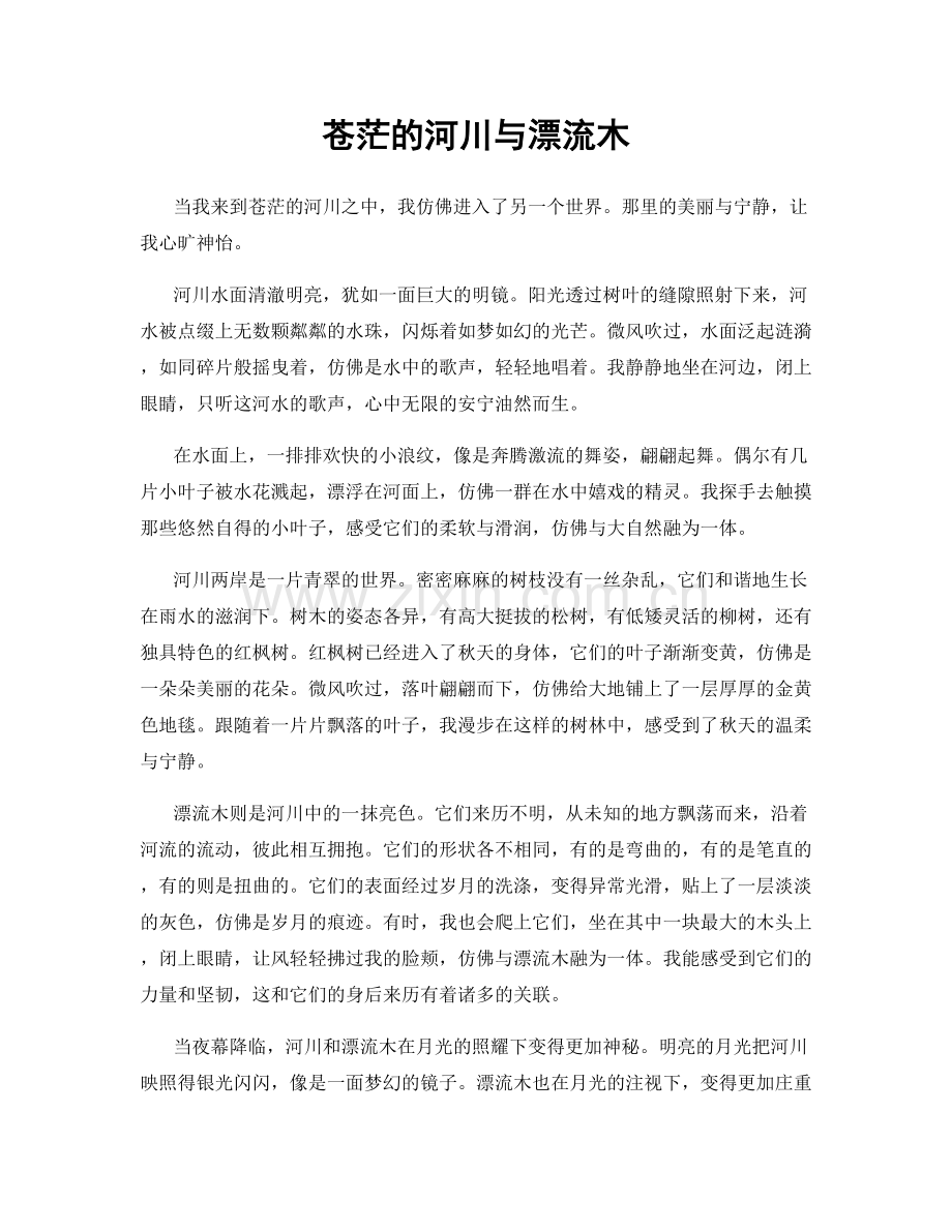 苍茫的河川与漂流木.docx_第1页
