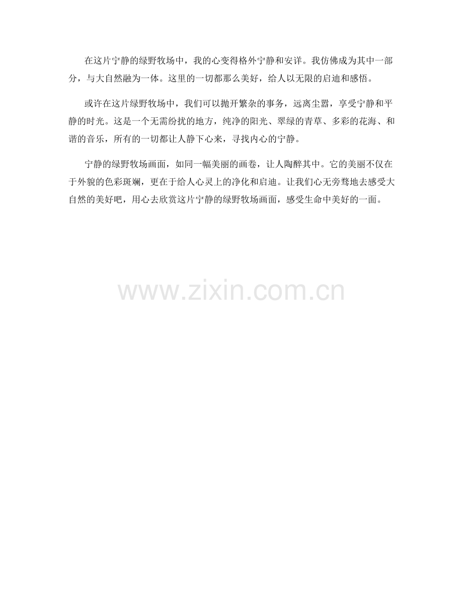 宁静的绿野牧场画面.docx_第2页