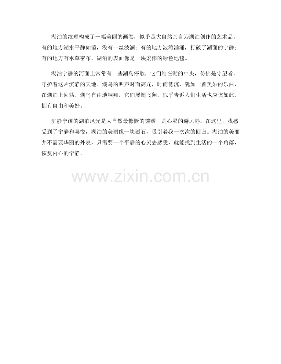 沉静宁谧的湖泊风光.docx_第2页