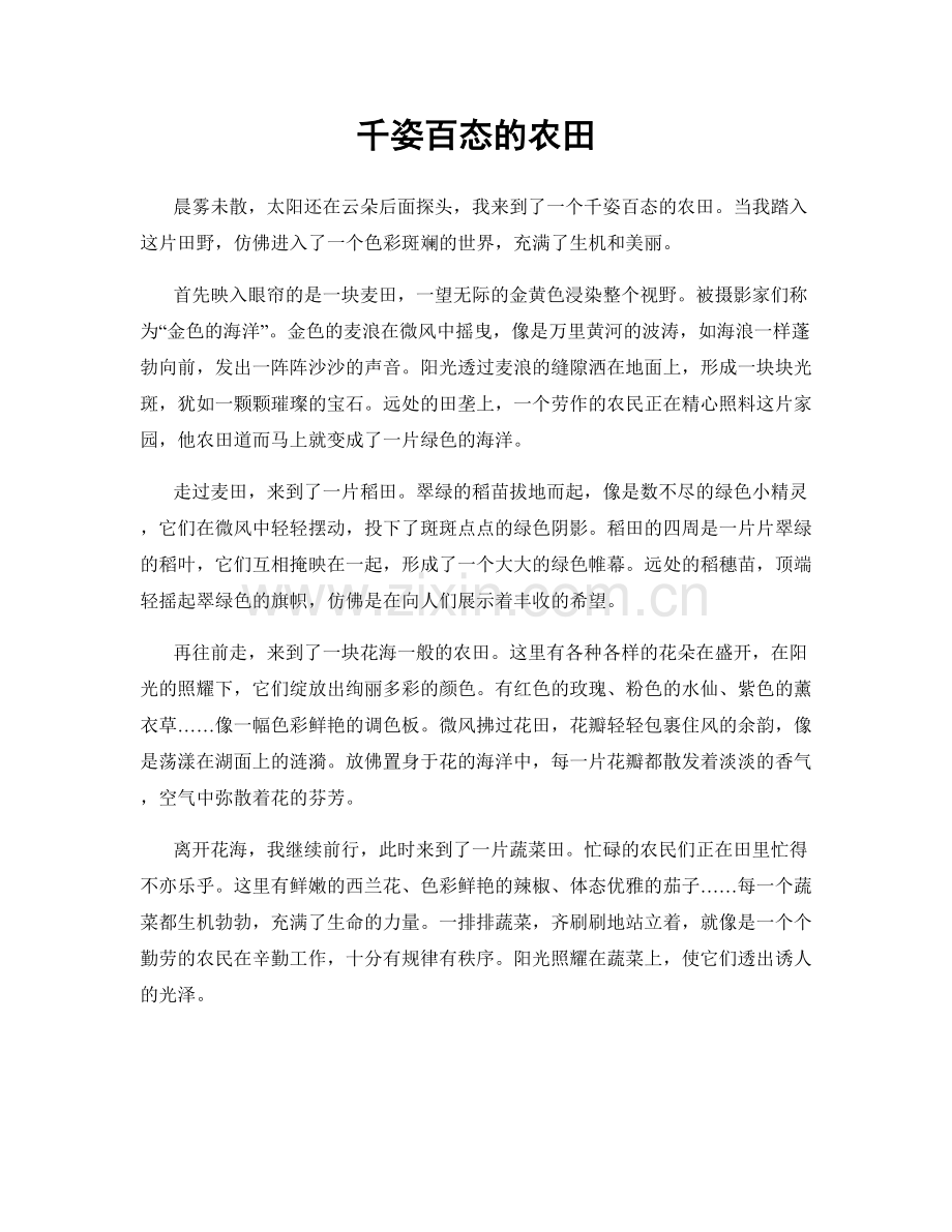 千姿百态的农田.docx_第1页