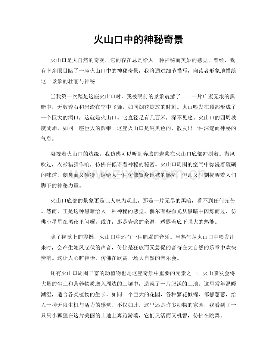 火山口中的神秘奇景.docx_第1页