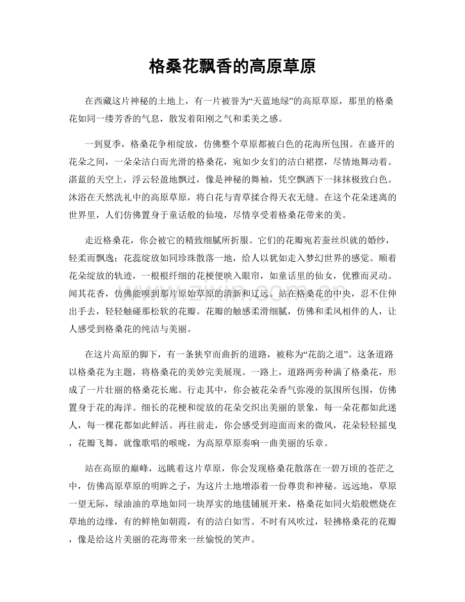 格桑花飘香的高原草原.docx_第1页