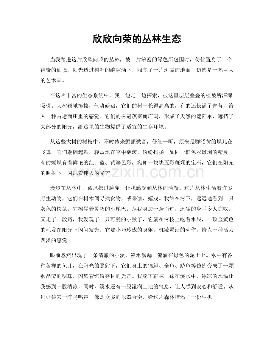 欣欣向荣的丛林生态.docx_第1页