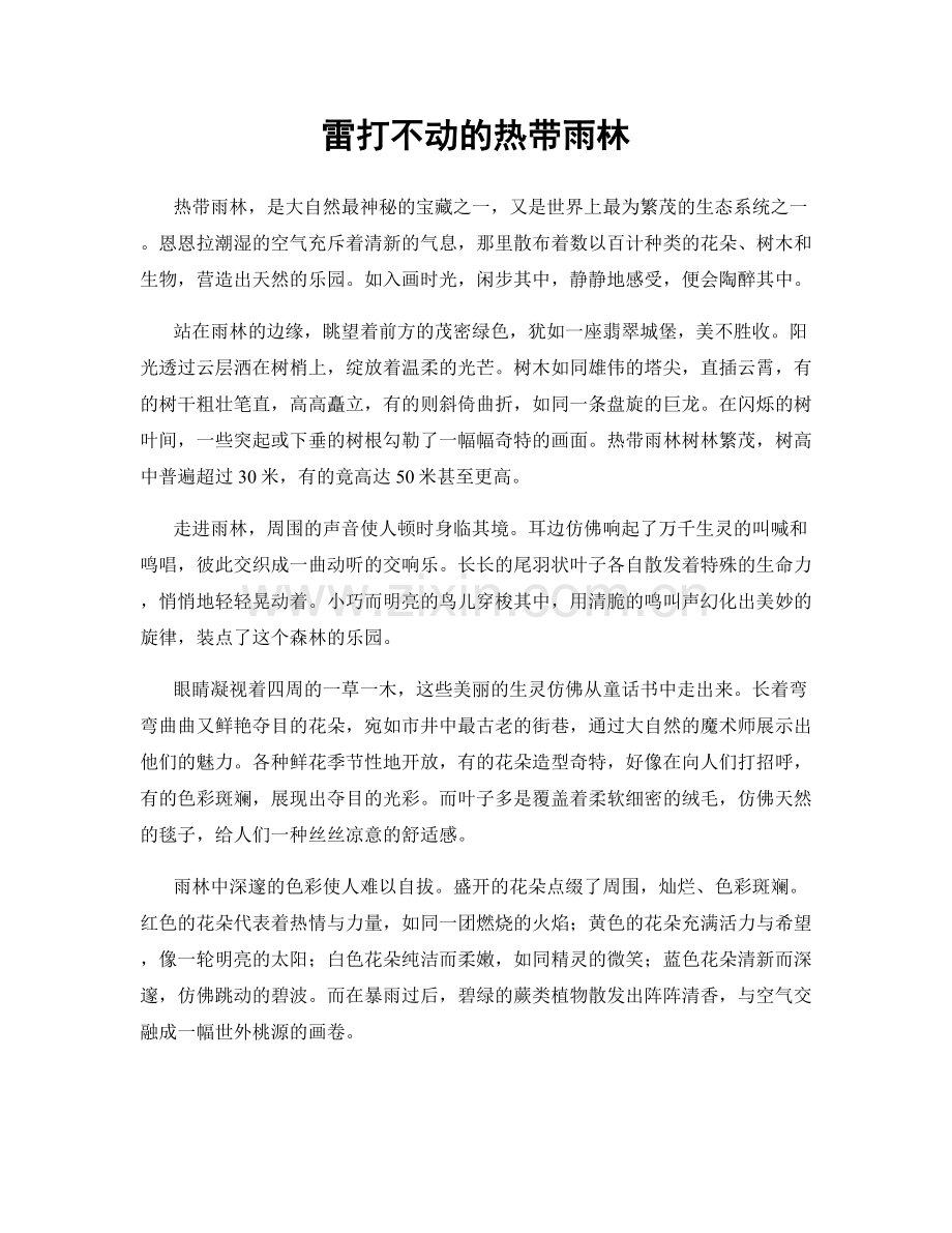 雷打不动的热带雨林.docx_第1页