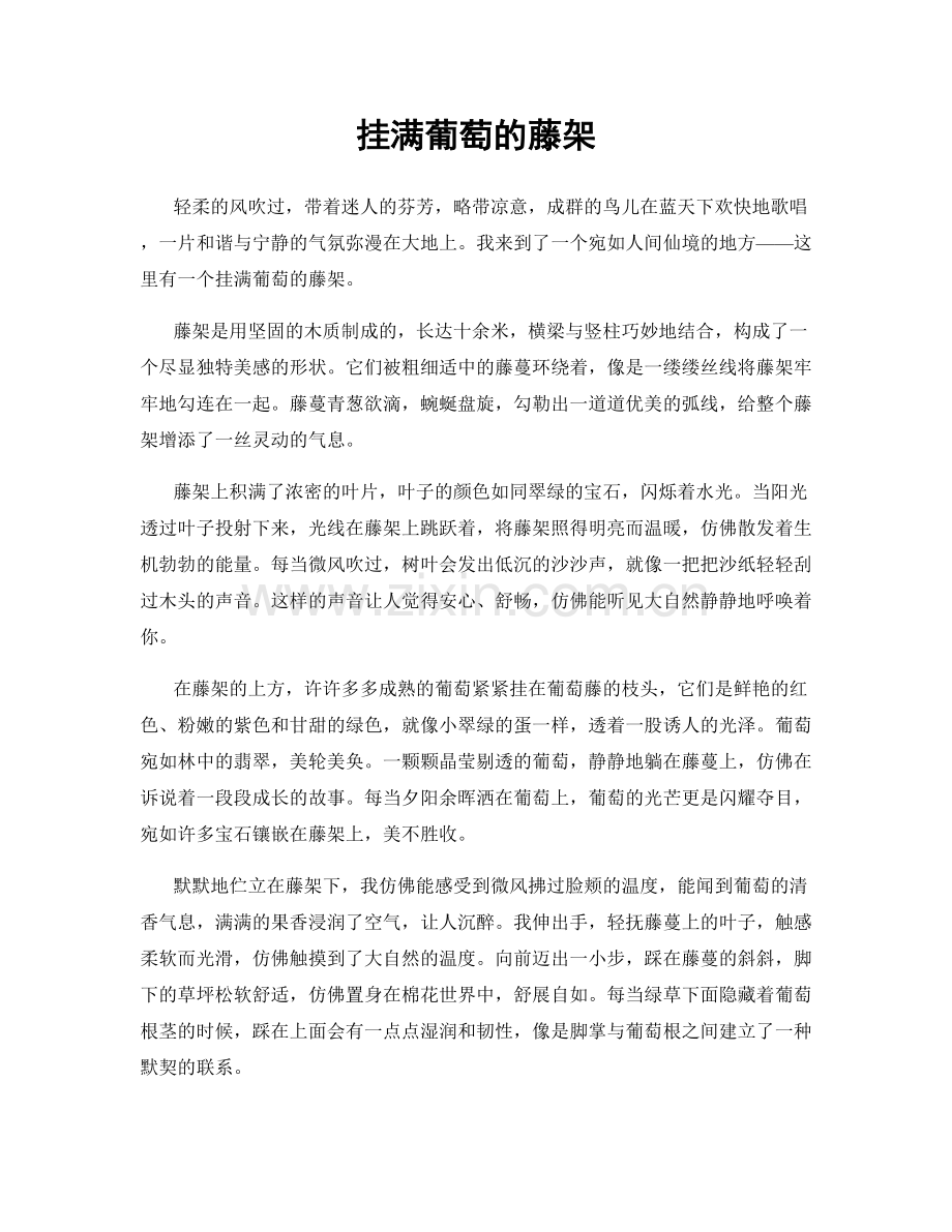 挂满葡萄的藤架.docx_第1页
