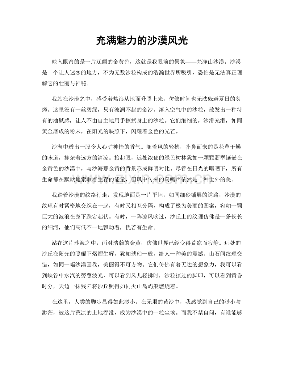 充满魅力的沙漠风光.docx_第1页