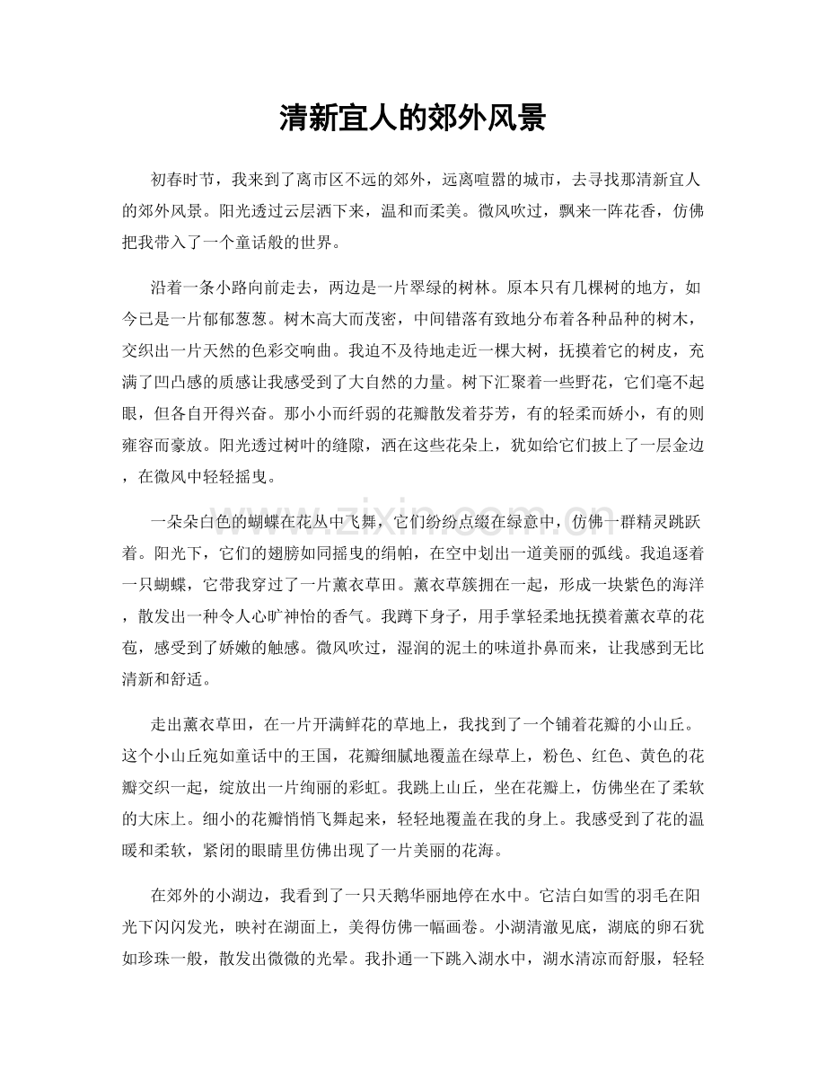 清新宜人的郊外风景.docx_第1页