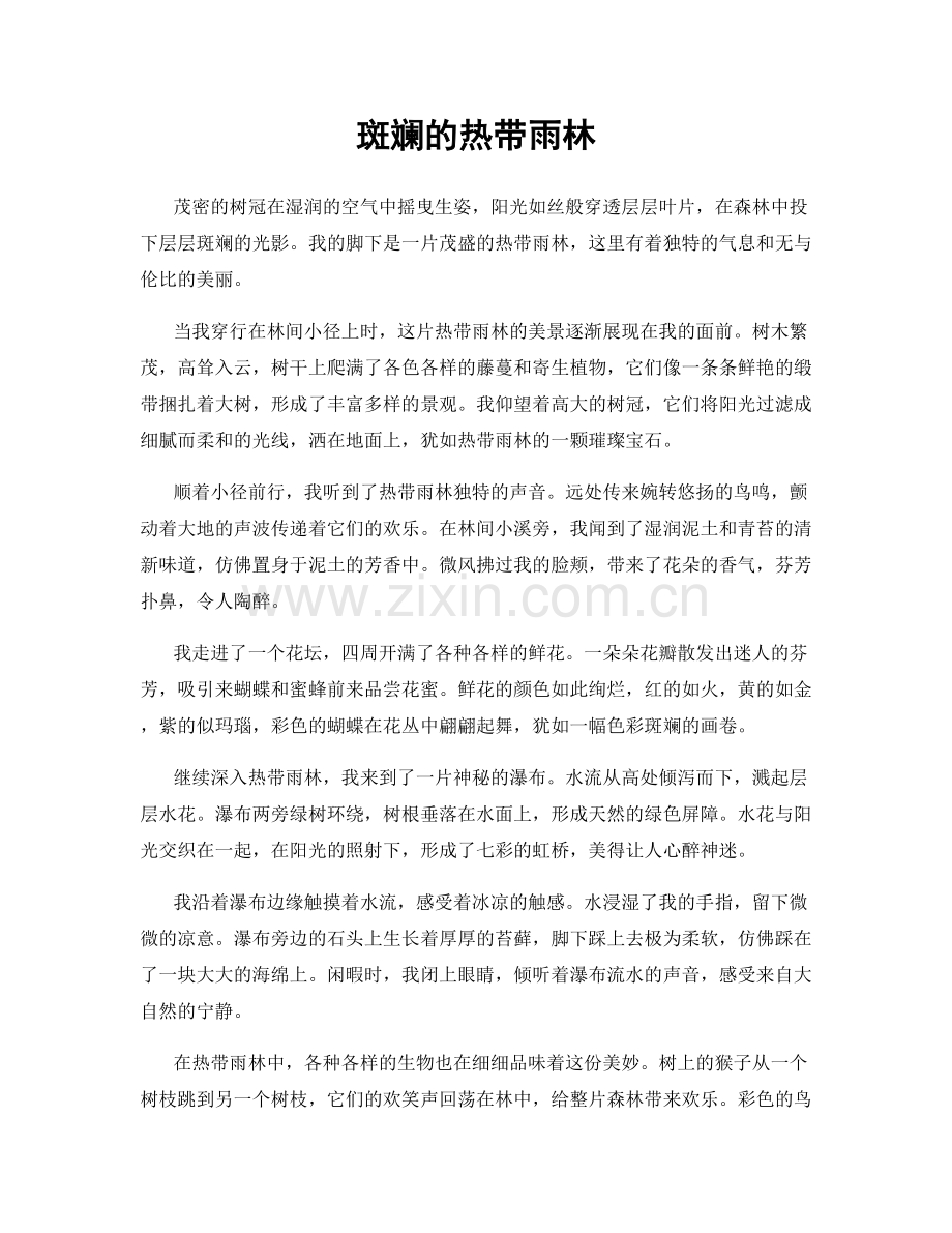 斑斓的热带雨林.docx_第1页