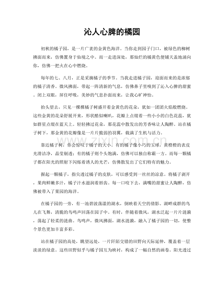 沁人心脾的橘园.docx_第1页