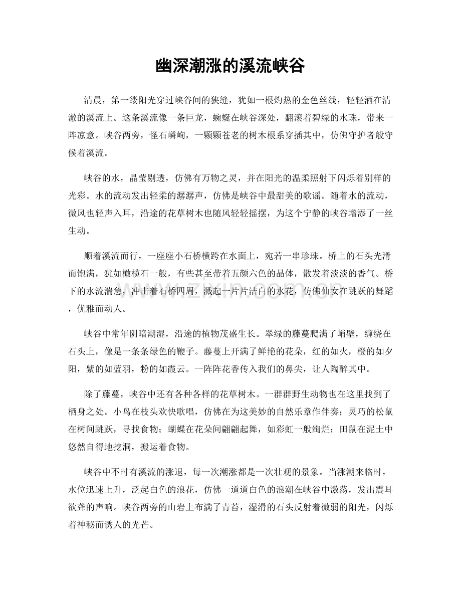 幽深潮涨的溪流峡谷.docx_第1页