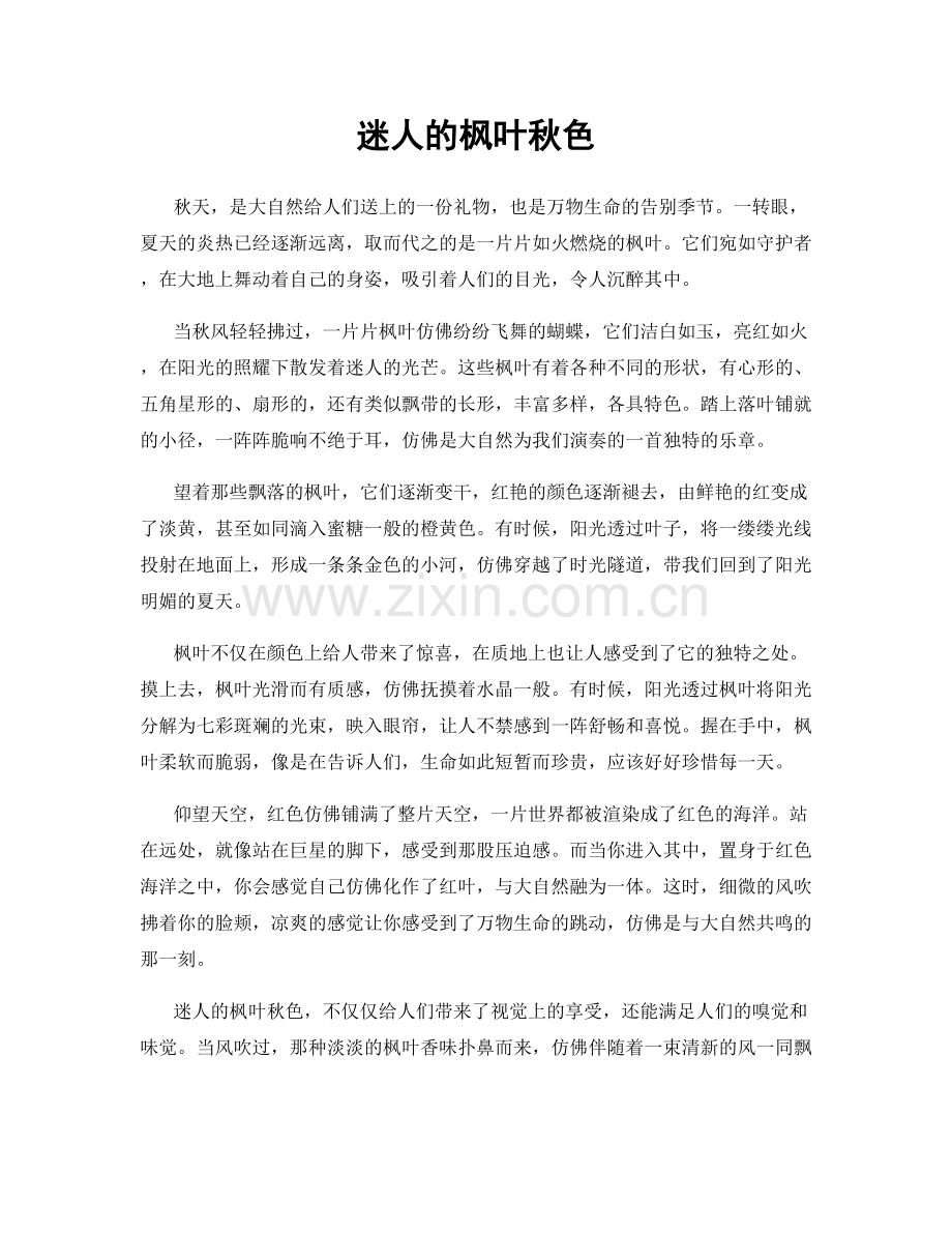 迷人的枫叶秋色.docx_第1页