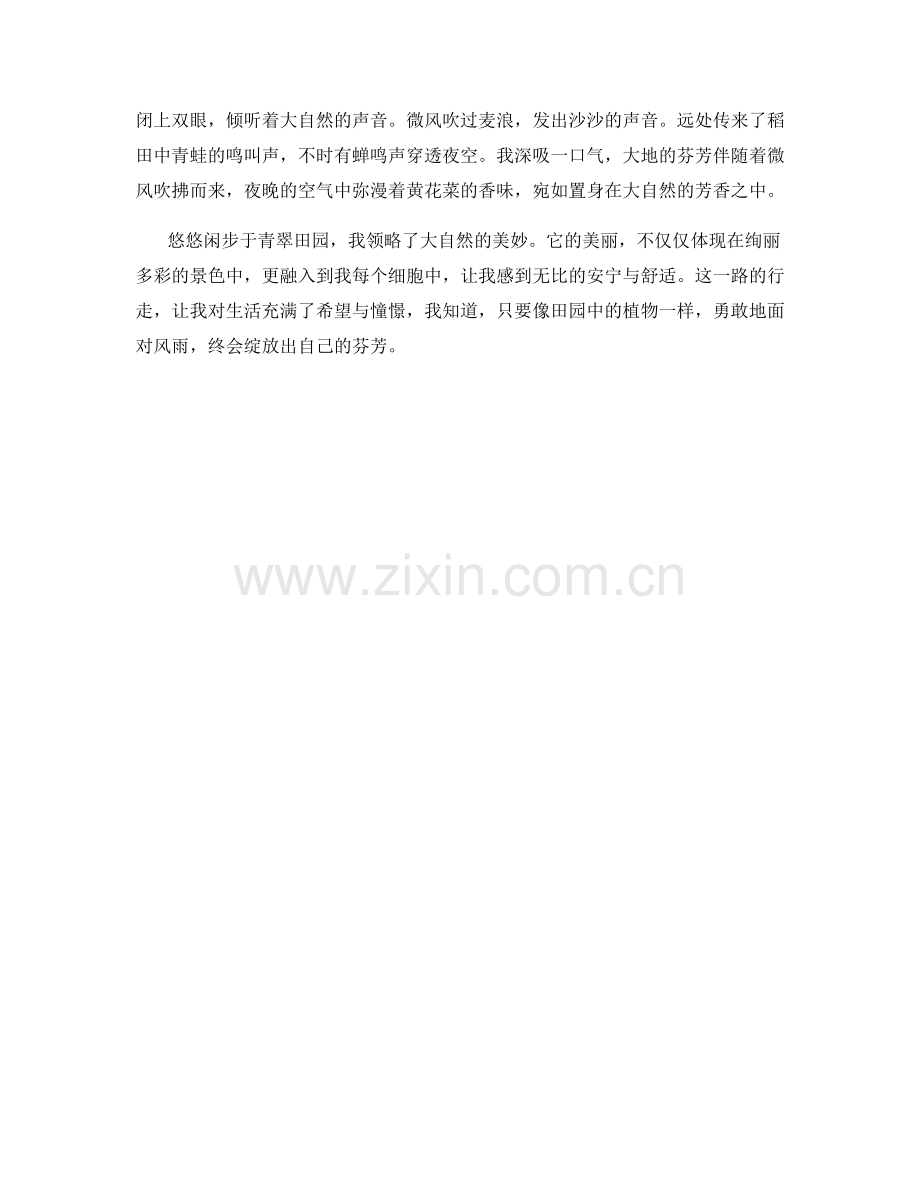 悠悠闲步于青翠田园.docx_第2页