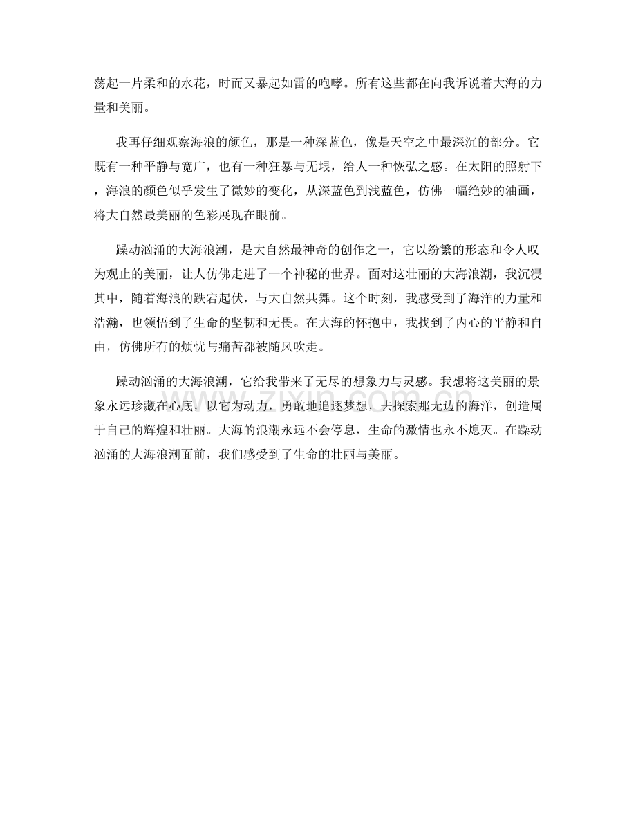 躁动汹涌的大海浪潮.docx_第2页