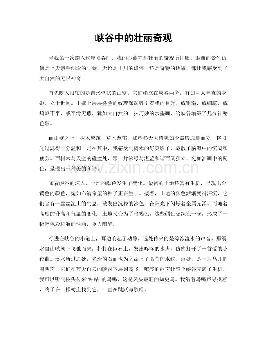 峡谷中的壮丽奇观.docx_第1页
