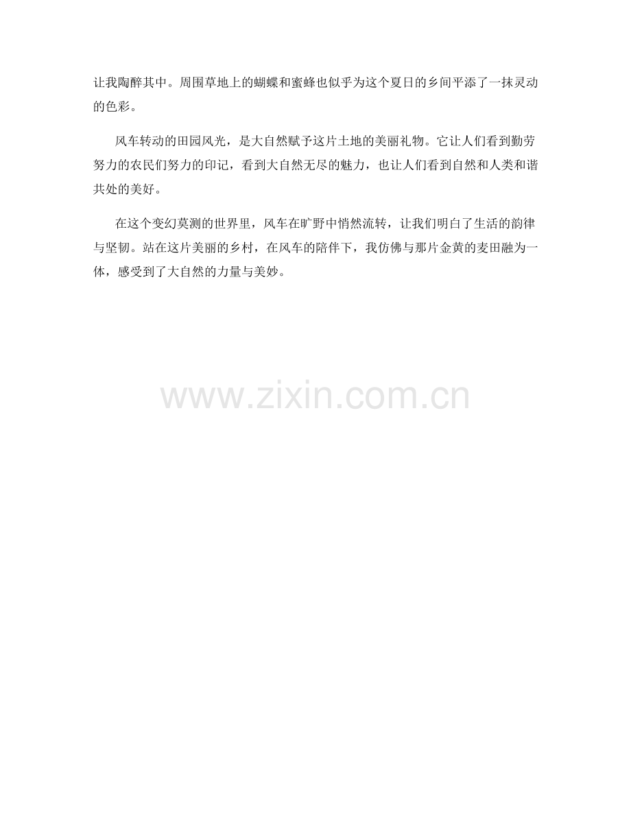 风车转动的田园风光.docx_第2页