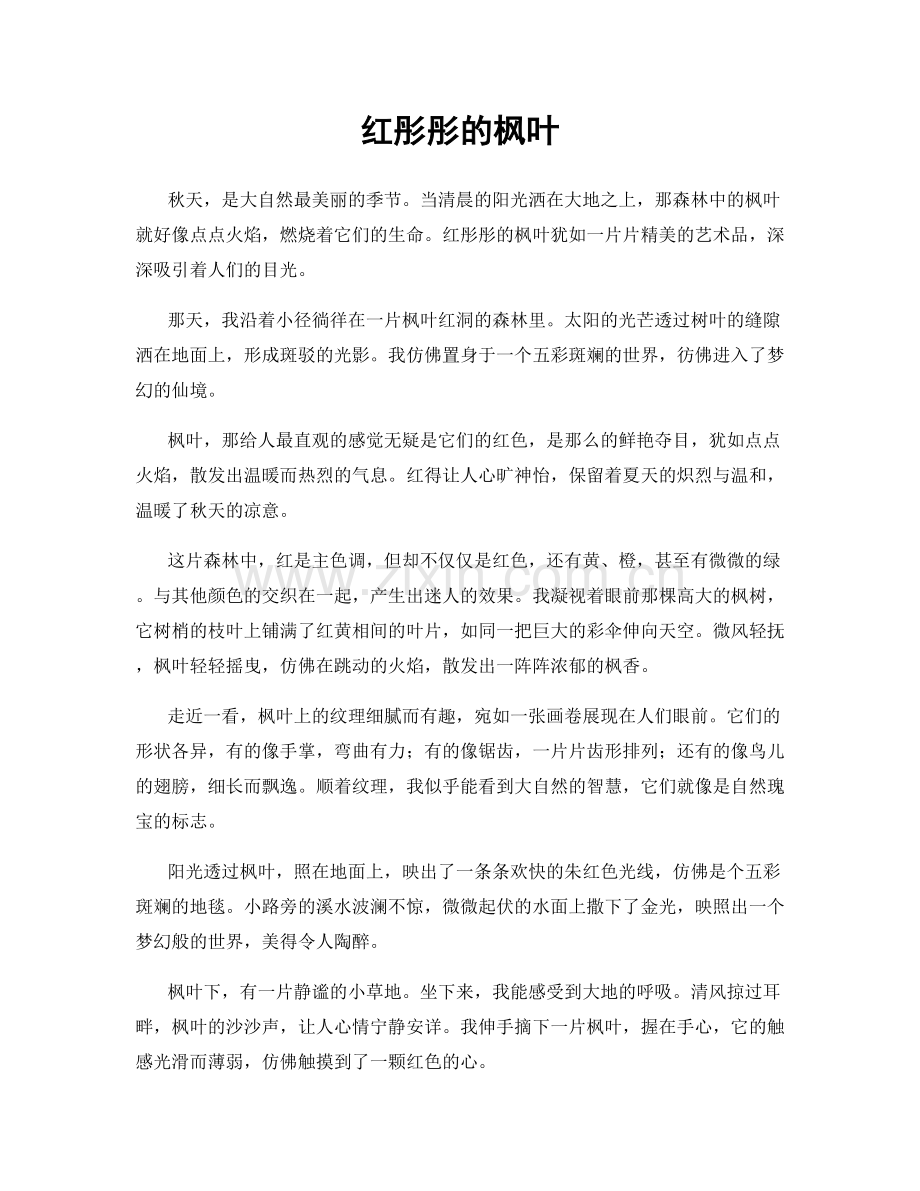 红彤彤的枫叶.docx_第1页