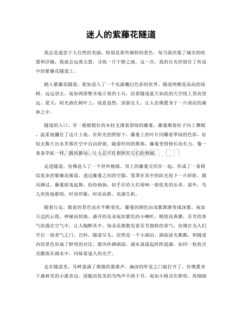 迷人的紫藤花隧道.docx_第1页