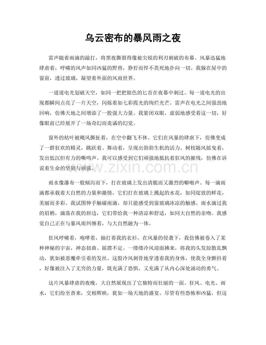 乌云密布的暴风雨之夜.docx_第1页