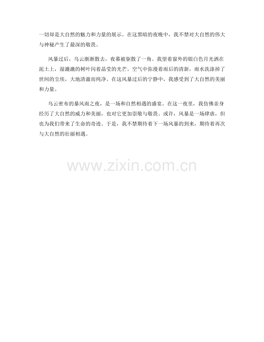 乌云密布的暴风雨之夜.docx_第2页