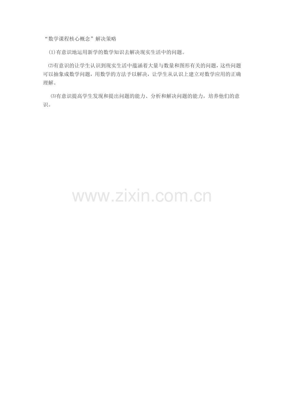 数学课程核心概念解决策略.docx_第1页