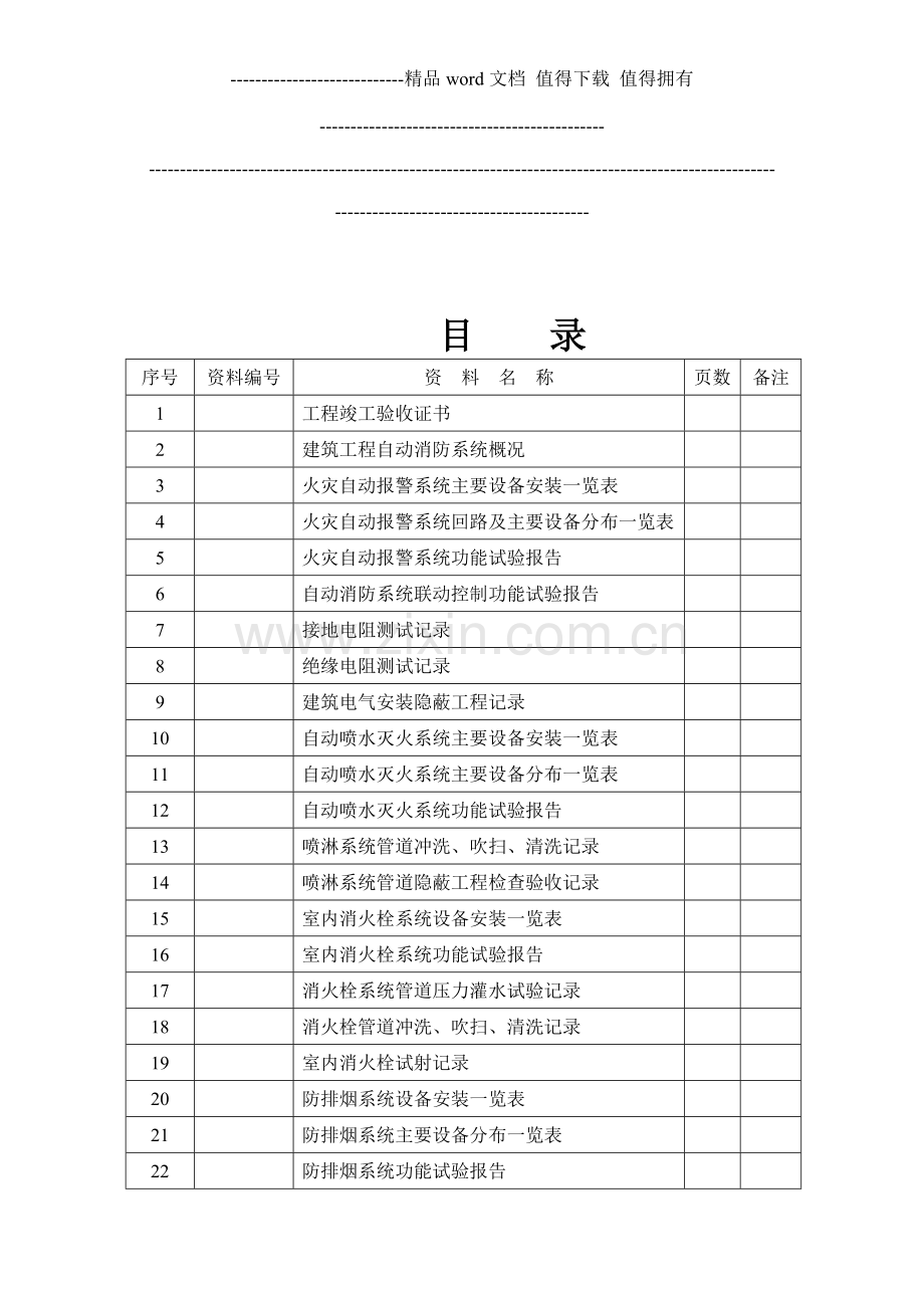 建筑工程自动消防系统竣工报检资料.doc_第2页