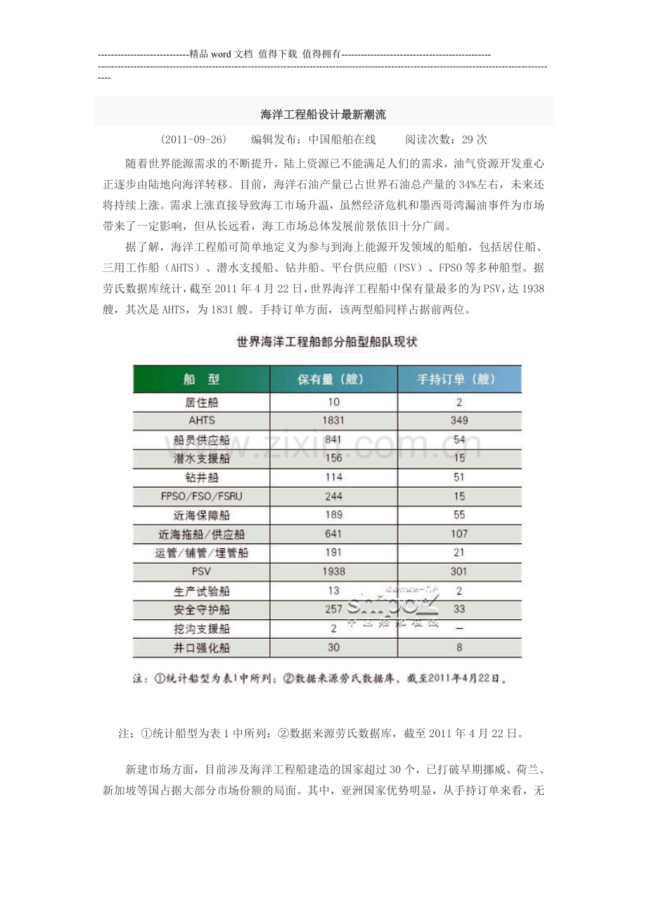 海洋工程船设计.doc_第1页