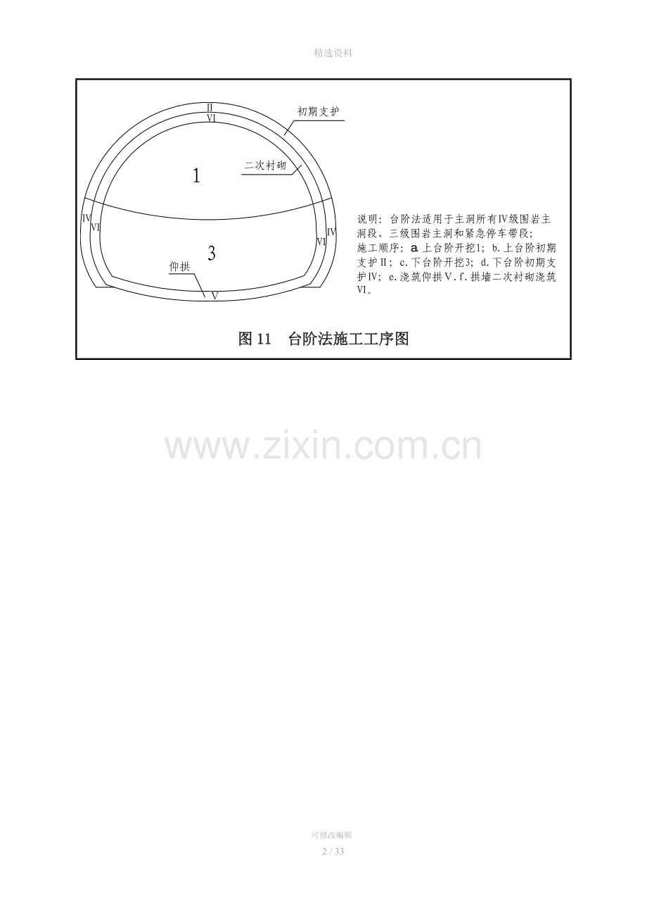 隧道开挖施工方案(台阶法、预留核心土法与钻爆法结合).doc_第2页