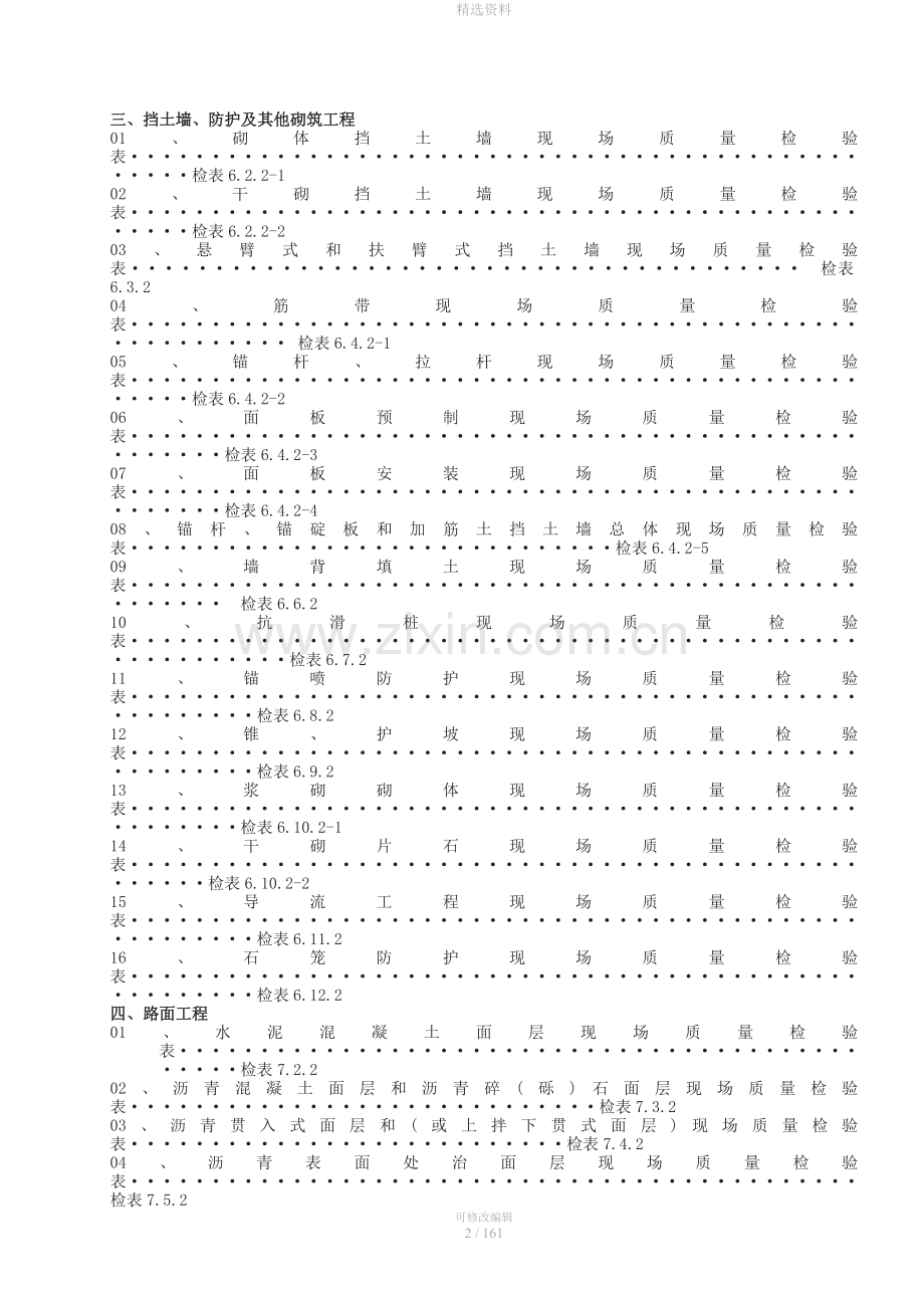 公路、桥梁工程检表全套(监理抽检)方案.doc_第2页