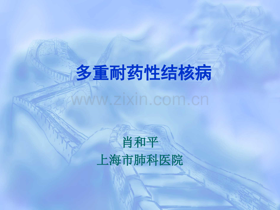 肖和平主任多重耐药结核病PPT课件.ppt_第1页