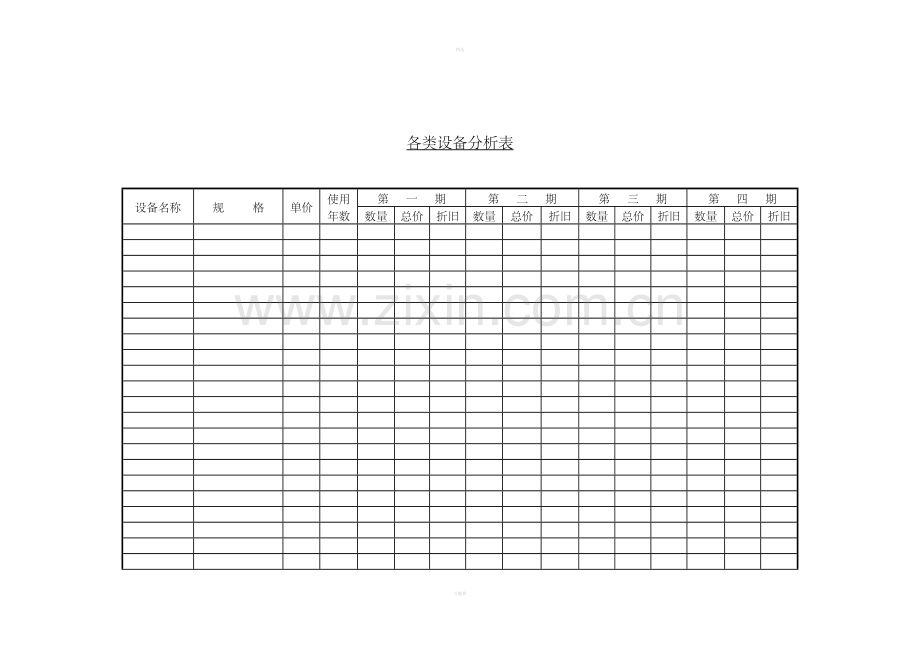 十九、各类设备分析表.doc_第1页