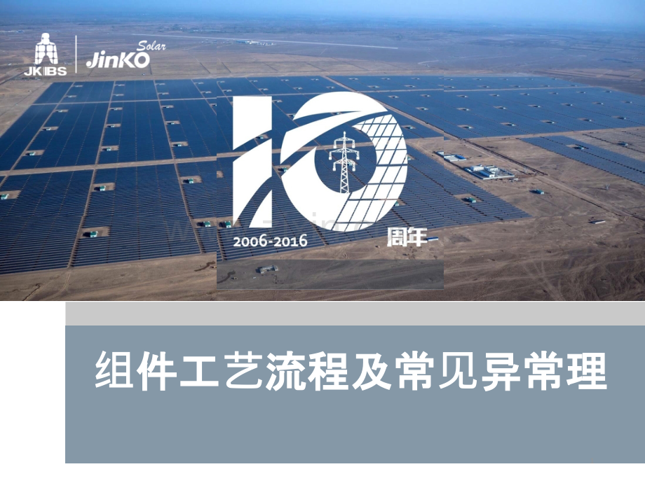 组件工艺流程及常见异常处理-PPT课件.pptx_第1页