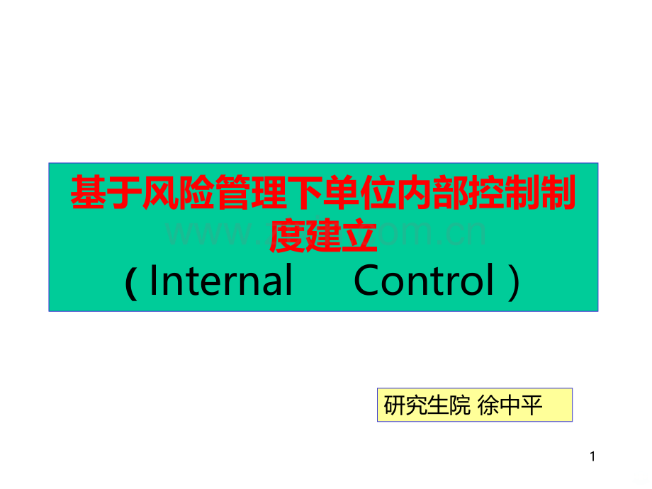InternalControl第三章补充PPT课件.ppt_第1页