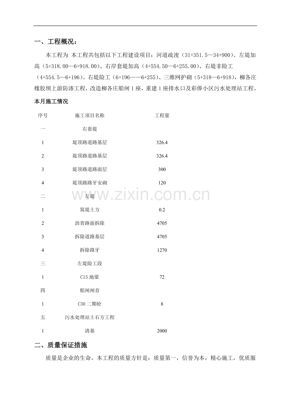 施工月报样板.doc_第2页