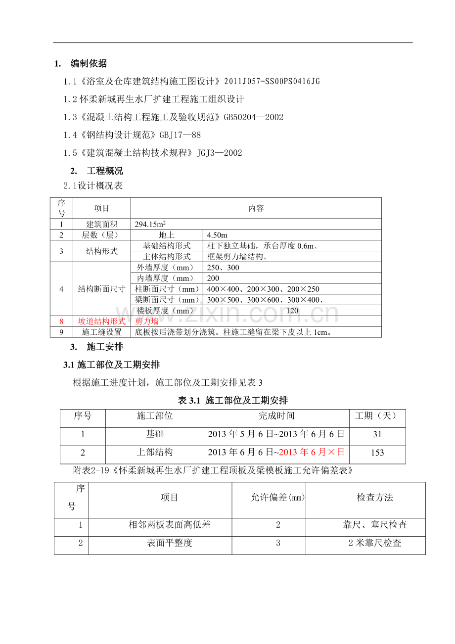 仓库及浴室模板工程施工方案.docx_第1页