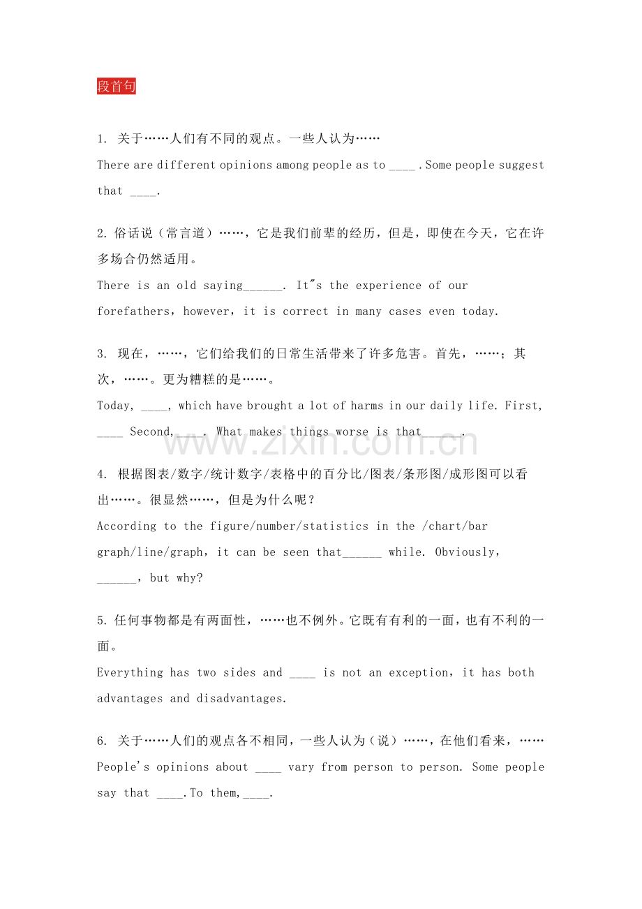 高中英语作文万能句.docx_第1页