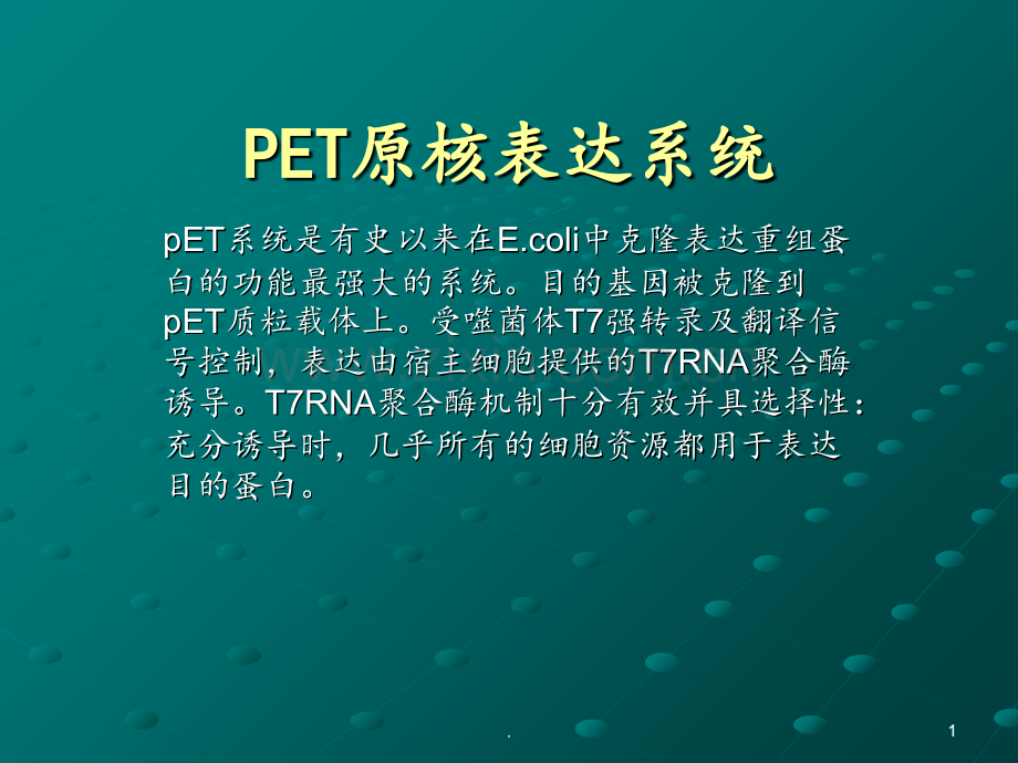pet系统-原核表达详细总结PPT课件.ppt_第1页