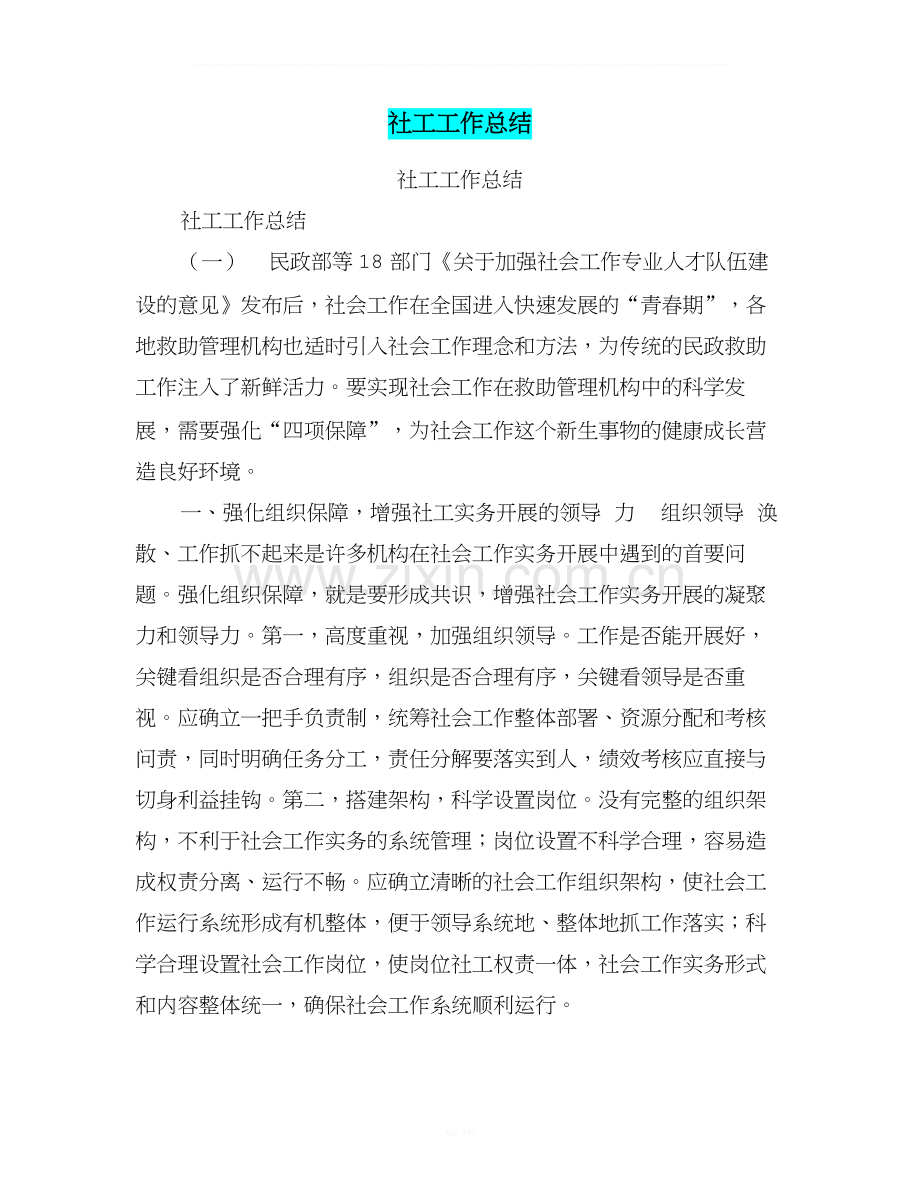 社工工作总结【可编辑版】.doc_第1页