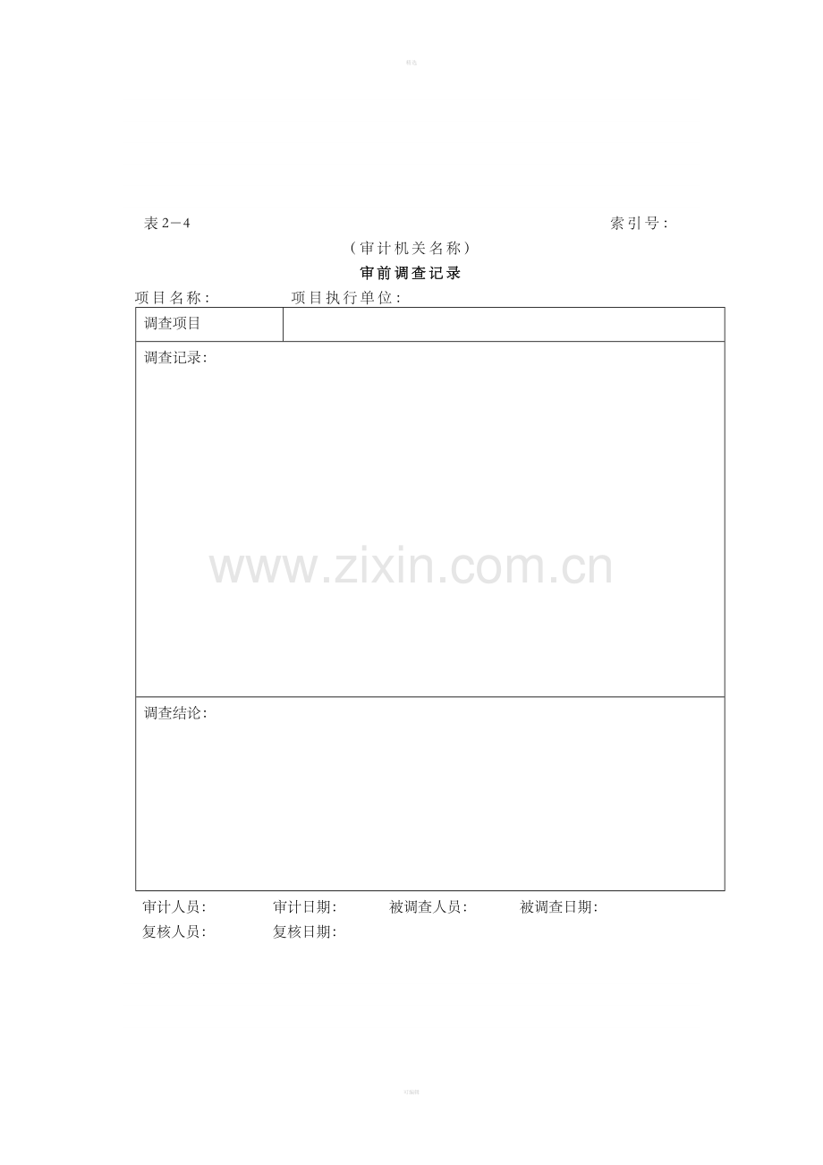 审计准备-4审前调查记录.doc_第1页