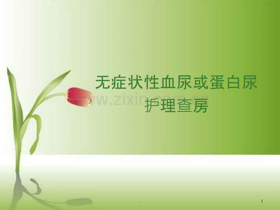 无症状性血尿或蛋白尿护理查房.ppt_第1页