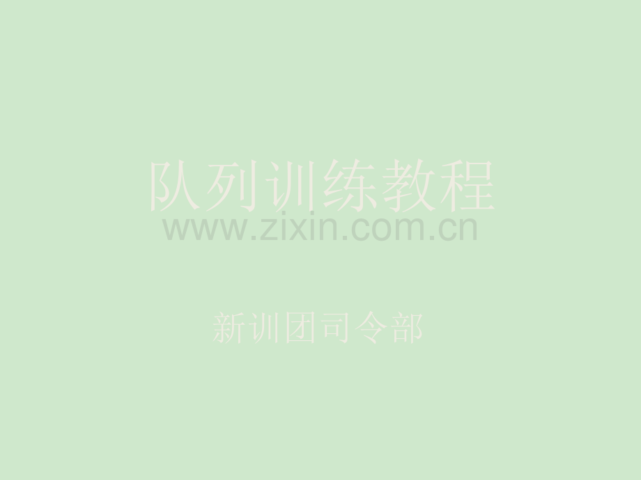队列训练教程.ppt_第1页