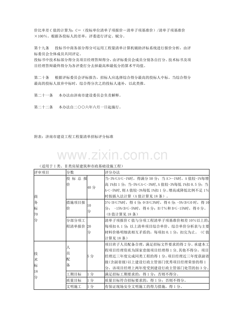 济南市建设工程工程施工工程量清单招标投标暂行规.doc_第3页