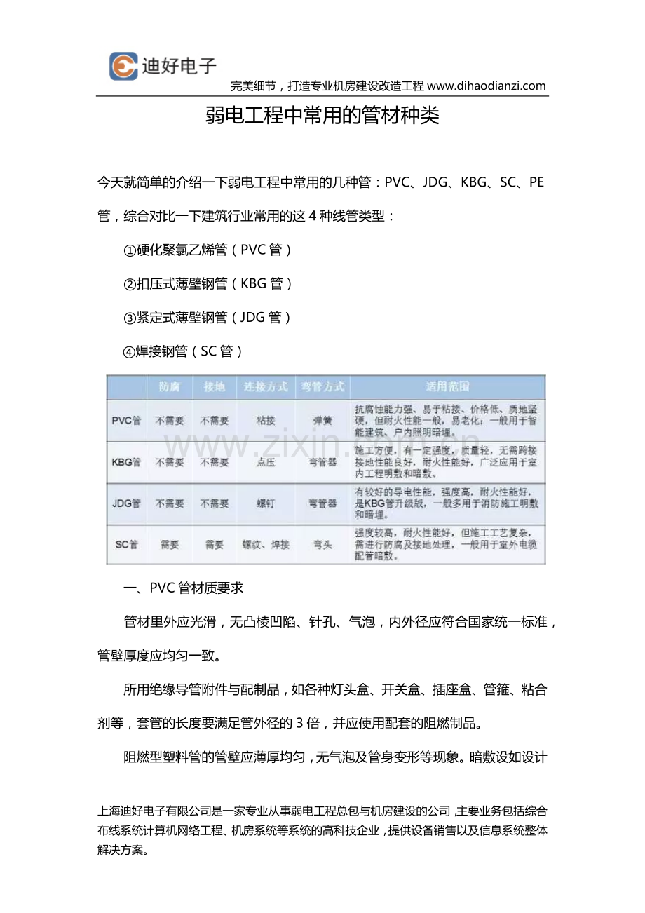 弱电工程中常用的管材种类.docx_第1页