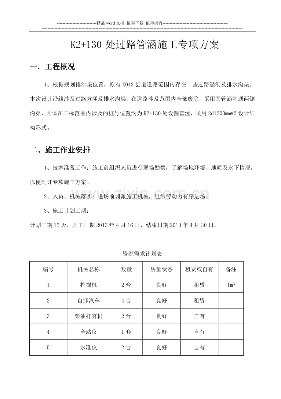 K2+130处过路管涵专项施工方案.doc_第2页