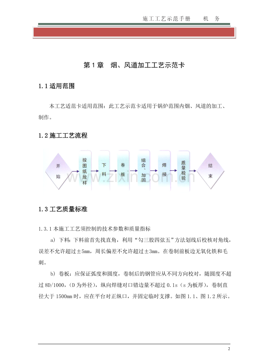 火电厂烟风煤管道施工工艺示范.doc_第2页